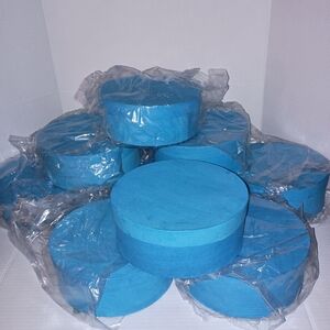 Set of Blue Round Boxes 9